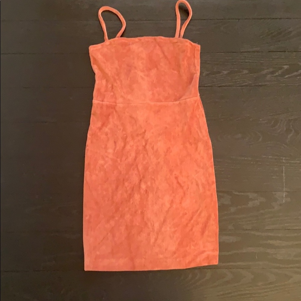 Pink corduroy dress